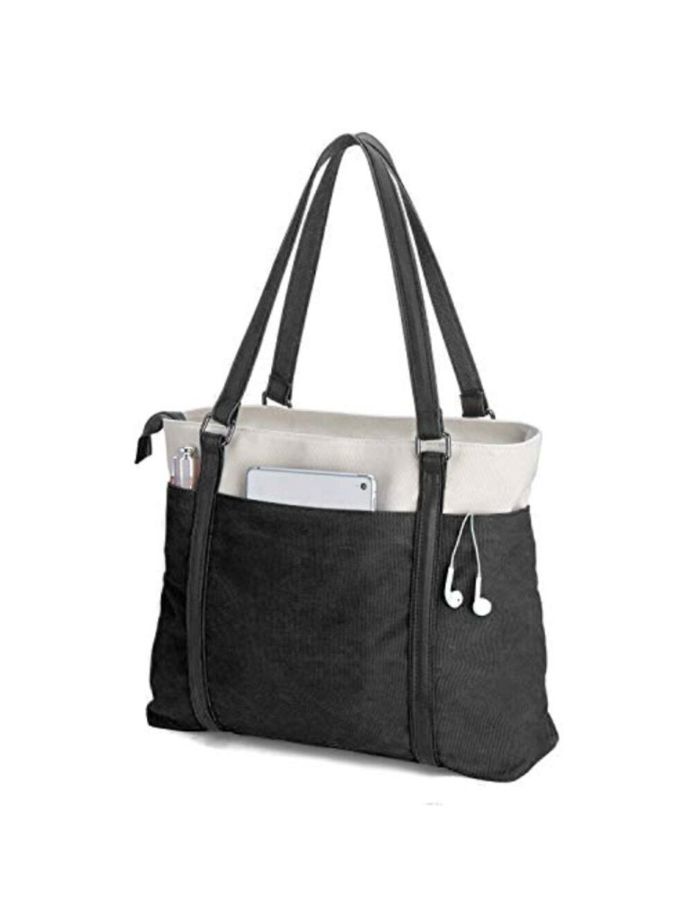 Duck Canvas Laptop Tote Bag Messenger Shoulder Work Bag Fits 15.6 inch